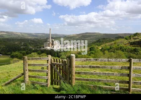 Breedon Portland Cement arbeitet in Hope Valley Derbyshire UK Stockfoto