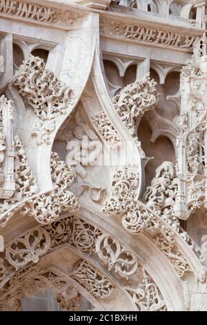 France, Ain (01), Bourg-en-Bresse, monastère Royal de Brou restauré en 2018, Chef d'oeuvre du gothique extravagant, église saint Nicolas de Tolentino, Stockfoto