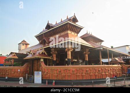 Der Pazhavangadi Maha Ganapathy Tempel ist bei East Fort aufgestellt Im Herzen der Stadt Thiruvananthapuram Stockfoto