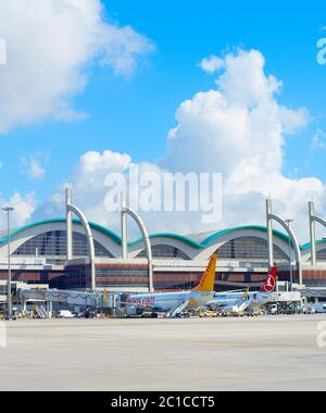 Äußere Sabiha Gökcen International Airport Stockfoto