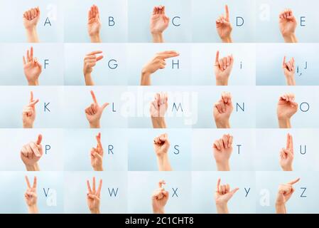 Die American Sign Language. Stockfoto