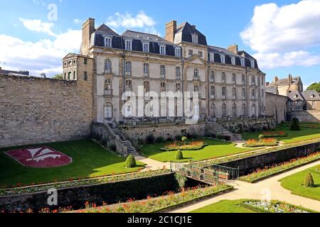 Chateau de l'Hermine (Schloss Hermelin) in Vannes Stockfoto