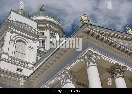 Detail der Kathedrale der Diözese Helsinki, finnische Evangelisch-Lutherische Kirche, Finnland Stockfoto