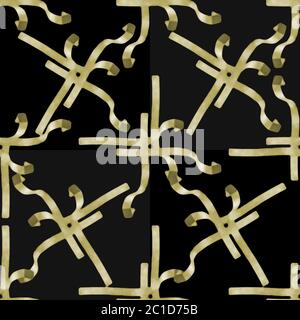Golden verzierte nahtlose Muster Stockfoto