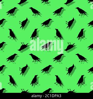 Vögel Silhouette Nahtloses Muster Stockfoto