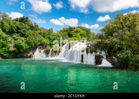 Wasserfälle von Krka Nationalpark, Kroatien Stockfoto