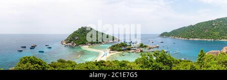 Panorama Koh Nang Yuan Island Stockfoto