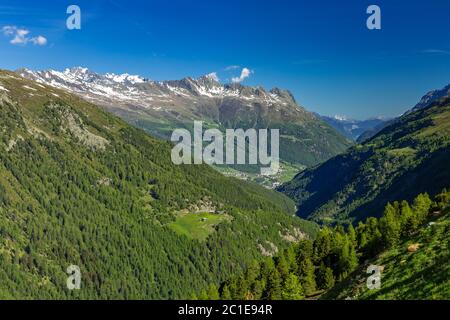 Blick vom Timmelsjoch in Ötztal, Tirol, Österreich Stockfoto