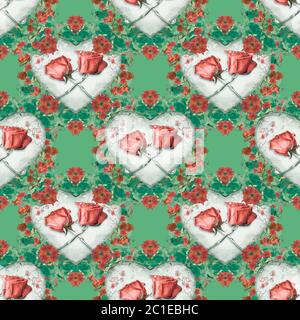 Liebe Ornament Motiv Nahtloses Muster Stockfoto