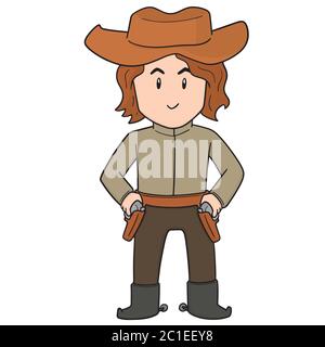 vektor von Cowboy Stock Vektor