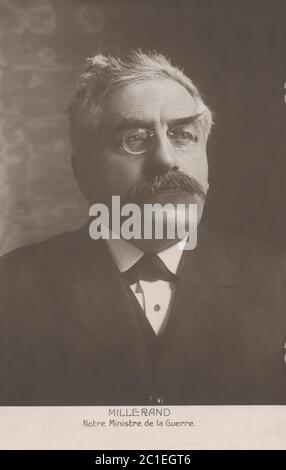Alexandre Millerand (1859 – 1943) war ein französischer Politiker. Er war vom 20. Januar bis zum 23. September 1920 Premierminister von Frankreich und Präsident von Franc Stockfoto