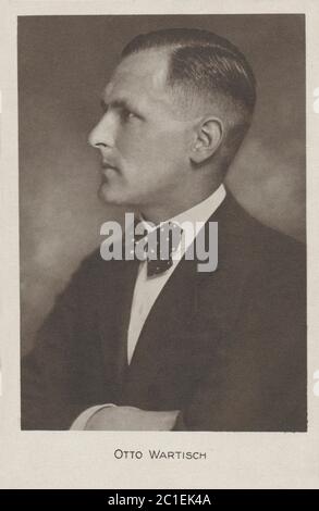 Postkarte von Otto Wartisch (1893-1969), deutscher Dirigent, Komponist und Mitglied der NSDAP. Stockfoto