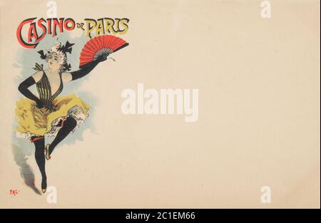 Dekorative Künstlerkarte aus der Serie 'Casino de Paris'. 1910er Stockfoto