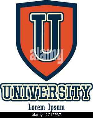 uni Campus Logo mit Textraum für Ihren Slogan / Tag Linie, Vektorgrafik Stock Vektor