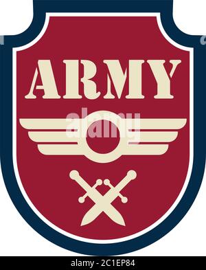 Armee Badge Logo mit Textraum für Ihren Slogan / Tag Linie, Vektor-Illustration Stock Vektor
