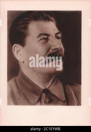 Joseph Stalin. Joseph Stalin (1878 - 1953) war ein georgischer Revolutionär und Sowjetrepolitiker, der die Sowjetunion von Mitte der 1920er Jahre bis 1953 leitete Stockfoto