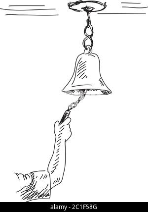 Skizze der Glocke handgezeichneten Vektor-Illustration Stock Vektor