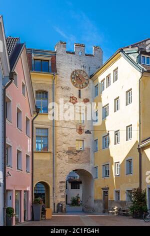 Ursulinentor Tor in der Altstadt von Bruneck, Südtirol Stockfoto