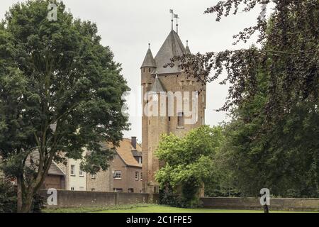 Klever Tor, mittelalterliches Stadttor, Xanten, Niederrhein, Nordrhein-Westfalen, Deutschland, Europa Stockfoto