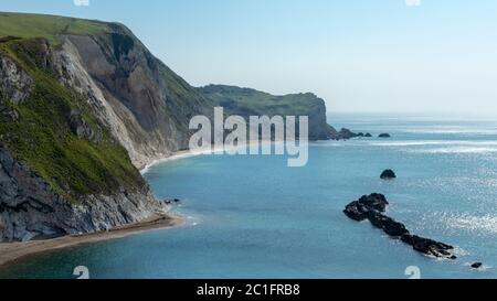 Man O'war Beach in Dorset Stockfoto
