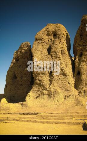 Blick auf westliche Deffufa Tempel in Kerma, Nubien, Sudan Stockfoto