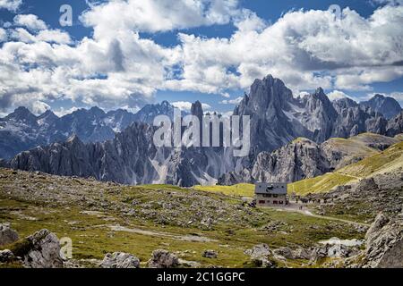 Italien, Dolomiten - SEPTEMBER 22, 2014 - Zuflucht in Dolomiten Stockfoto