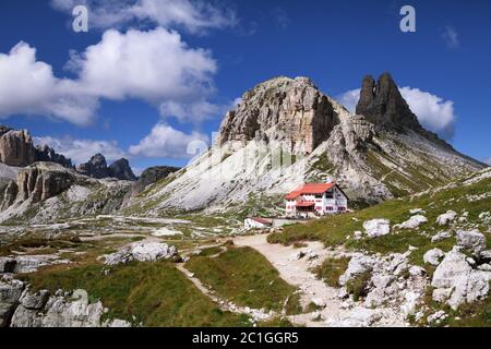 Italien, Dolomiten - SEPTEMBER 22, 2014 - Zuflucht in Dolomiten Stockfoto