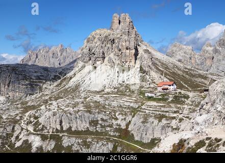 Italien, Dolomiten - SEPTEMBER 22, 2014 - Zuflucht in Dolomiten Stockfoto