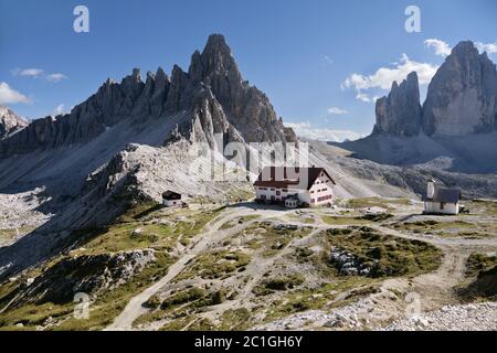 Italien, Dolomiten - SEPTEMBER 22, 2014 - Zuflucht in Dolomiten Stockfoto