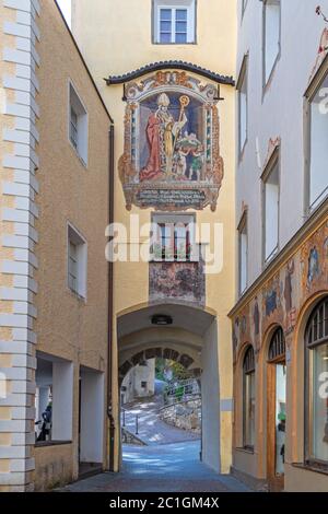 Ragentor Tor in der Altstadt von Bruneck, Südtirol Stockfoto