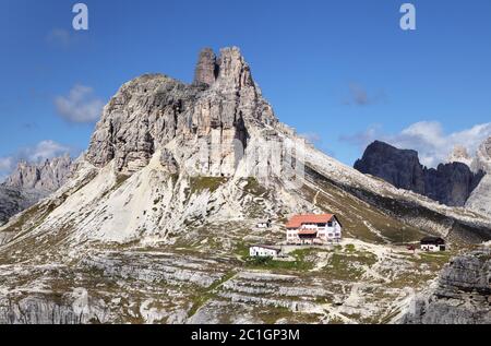 Italien, Dolomiten - SEPTEMBER 22, 2014 - Zuflucht in Dolomiten Stockfoto