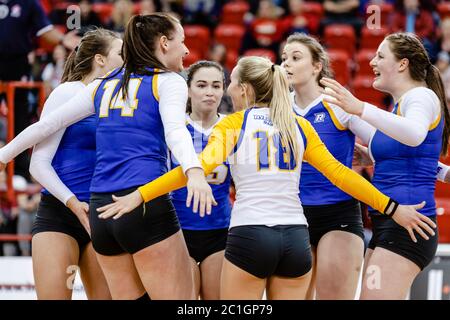 Volleyball Frau Spieler Ryerson Rams - Gruppe, Motivation, Stockfoto