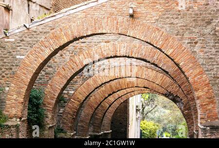 Clivus Scauri in Rom Stockfoto