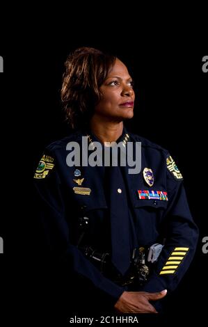 Orlando, Florida, USA. Mai 2008. Porträt der Rep. Val Demings (D-FL) während ihrer Zeit als Polizeichef in Orlando, Florida, aufgenommen am 21. Mai 2008. Zuma Press/Scott A. Miller. Quelle: Scott A. Miller/ZUMA Wire/Alamy Live News Stockfoto