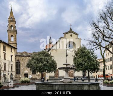 Piazza Santo Spirito, Florenz, Italien Stockfoto