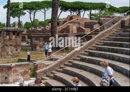 Ostia Antica, Italien. 13/06/2020: Teatro, Parco Archeologico di Ostia Antica - Theater, Archäologischer Park von Ostia Antica © Andrea Sabbadini Stockfoto