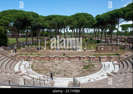 Ostia Antica, Italien. 13/06/2020: Teatro, Parco Archeologico di Ostia Antica - Theater, Archäologischer Park von Ostia Antica © Andrea Sabbadini Stockfoto