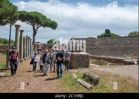 Ostia Antica, Italien. 13/06/2020: Teatro, Parco Archeologico di Ostia Antica - Theater, Archäologischer Park von Ostia Antica © Andrea Sabbadini Stockfoto