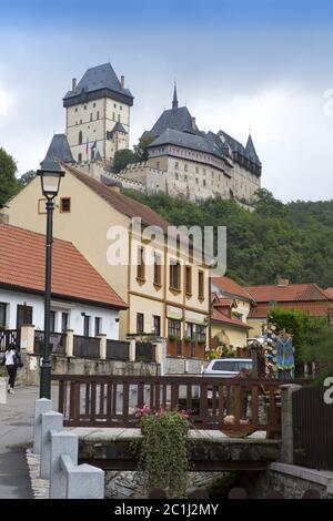 Mittelalterliche Burg Karlstejn. Böhmen, Tschechische Republik Stockfoto