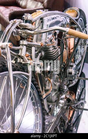 Moskau, Russland - 17. März 2018: Die Motocycle Ausstellungshalle auch bekannt als Motovesna Stockfoto