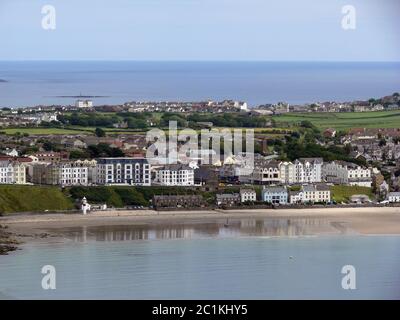 Panorama von Port Erin auf der Isle of man Stockfoto