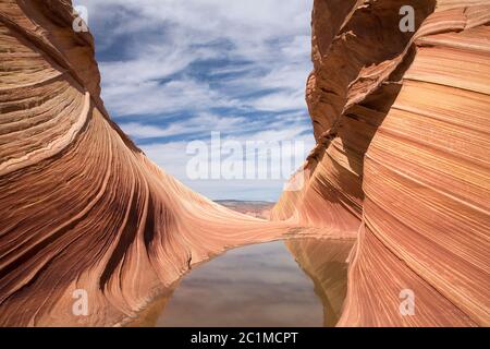 The Wave, Coyote Buttes North, Paria Canyon Verillion Cliffs Wilderness, Arizona, USA Stockfoto