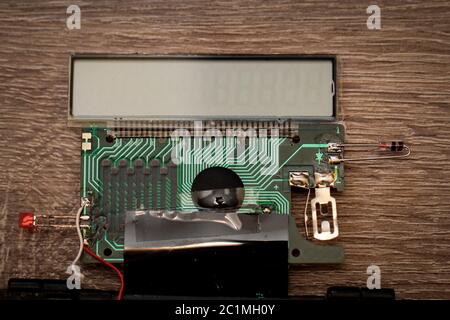 Diese sind detaillierte Ansichten der elektronischen Komponenten Stockfoto