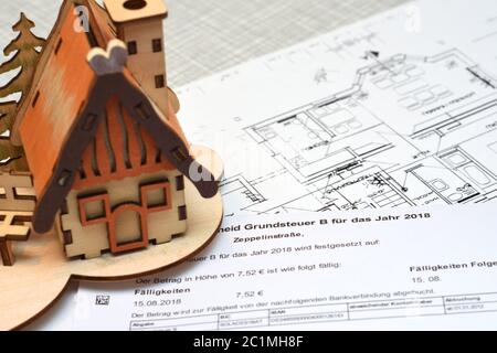 Pläne für die Immobiliensteuerreform Stockfoto