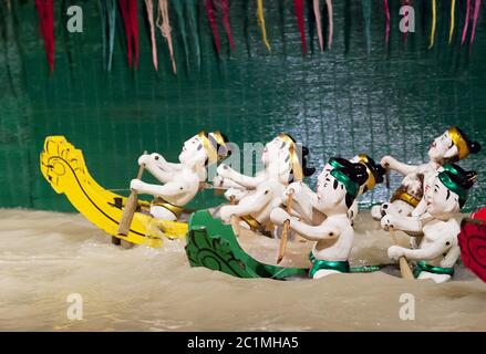 SAIGON, VIETNAM - 05 Januar, 2015 - Traditionelle Water Puppet Theatre Stockfoto