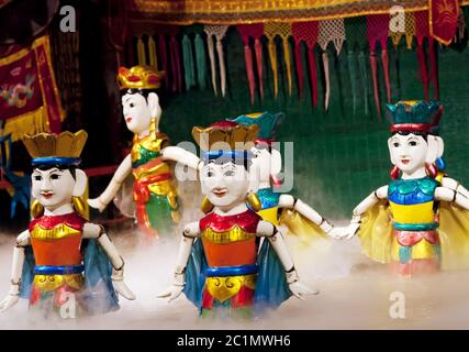 SAIGON, VIETNAM - 05 Januar, 2015 - Traditionelle Water Puppet Theatre Stockfoto