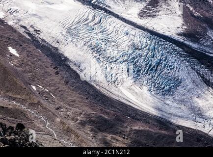 Blick auf den Winthrop Gletscher vom Gipfel des 3rd Burroughs Bergs, Mount Rainier National Park, Washington, USA. Stockfoto