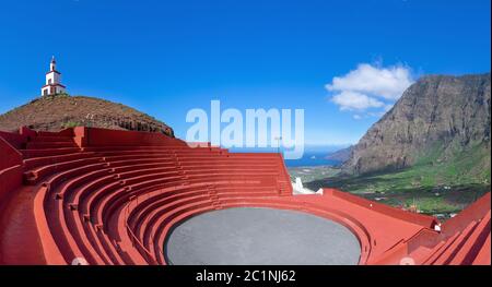 Wrestling Arena in La Corona, El Hierro, Kanarische Inseln Stockfoto