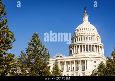 Fassade des US-Kongresses auf dem Capitol Hill, Washington DC Stockfoto