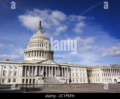 Fassade des US-Kongresses auf dem Capitol Hill, Washington DC Stockfoto